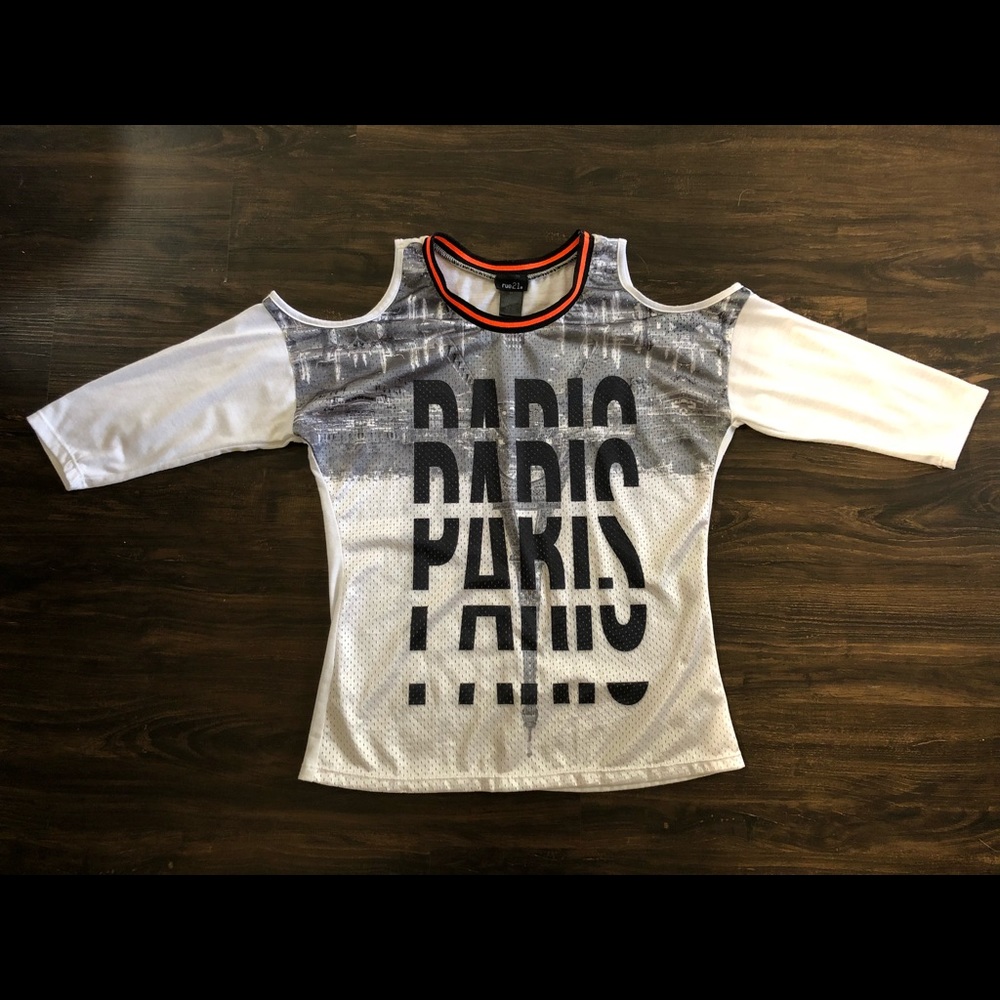 Rue 21 Cold Shoulder Paris Top